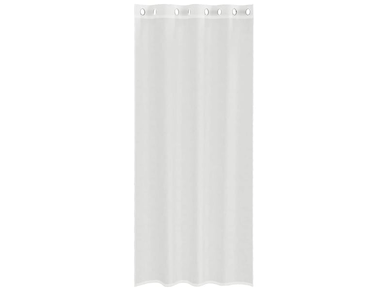  Lot de 2 rideaux en voile, voilages avec œillets blanc cf44343  - Conforama D