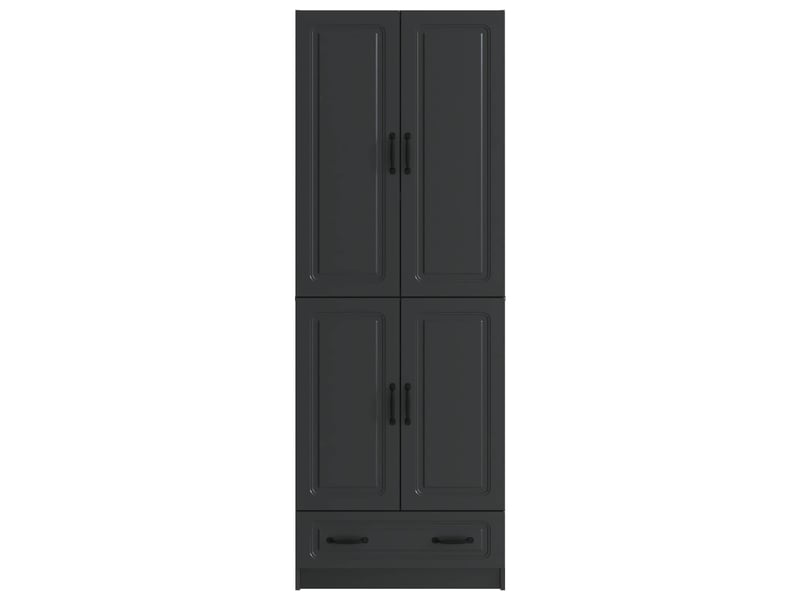  Buffet - ensemble de meubles 2 pc noir bois d'ingénierie  - Conforama E