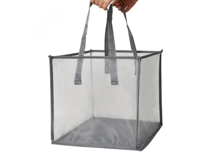  Panier à linge pliable avec poignée résistante, panier à linge de grande capacité, panier à linge réutilisable pour la chambre et la salle de bain (gris)  - Conforama A