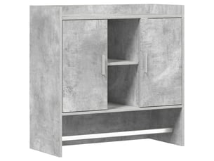 Étagère flottante, étagère suspendue montage mural gris béton 80 x 36 x 80 cm cf42541