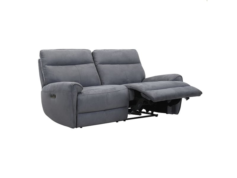  Canapé relax motorisé 3pl tissu microfibre gris anthracite – connor  - Conforama A