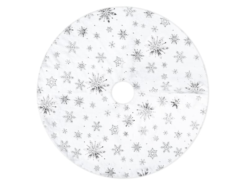  Jupe de sapin de noël 90 cm (35) en peluche neige – blanche  - Conforama A