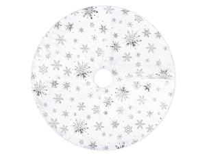 Jupe de sapin de noël 90 cm (35) en peluche neige – blanche