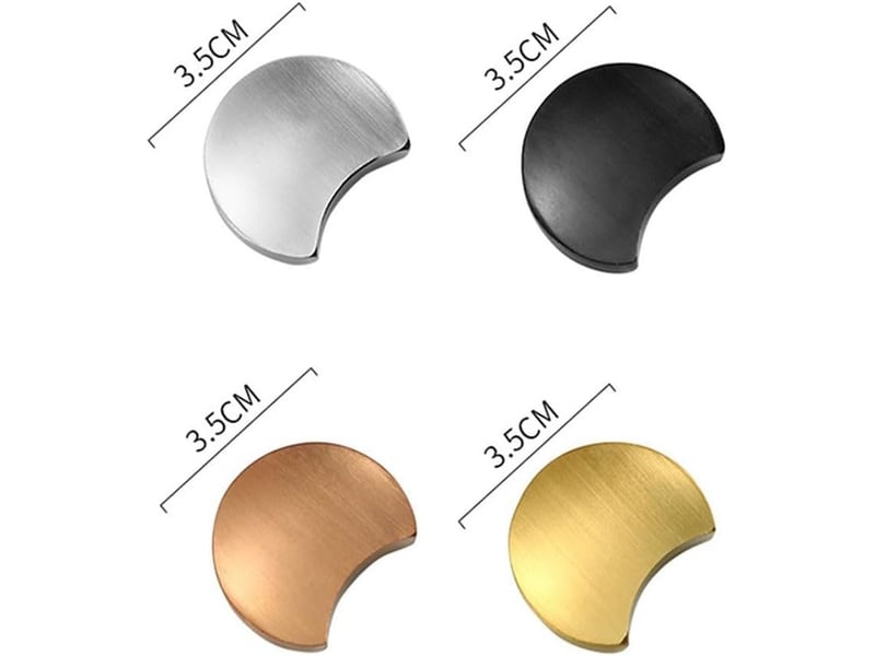 Lot de 4 porte-baguettes en métal doré en forme de lune pour l'organisation de la table à manger et une utilisation décorative  - Conforama B