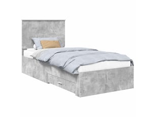 Lit simple 100x200 cm    coloris gris