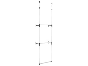 Système de garde-robe télescopique avec barres aluminium