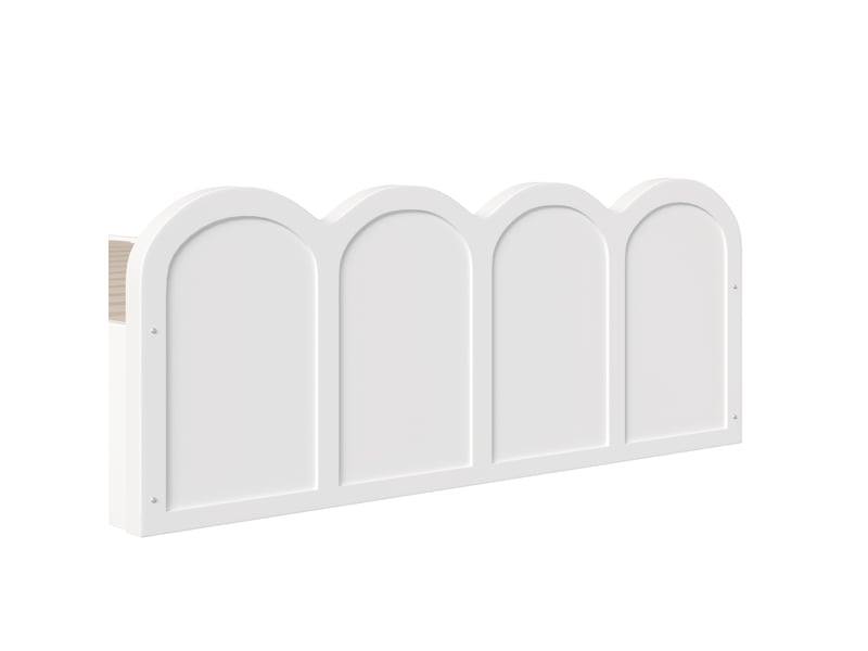 Lit enfant coffre 90x200 cm hydraulique en pin blanc avec led, usb et usb-c - Conforama R