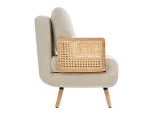 Fauteuil relax manuel  <strong></strong> Simili beige