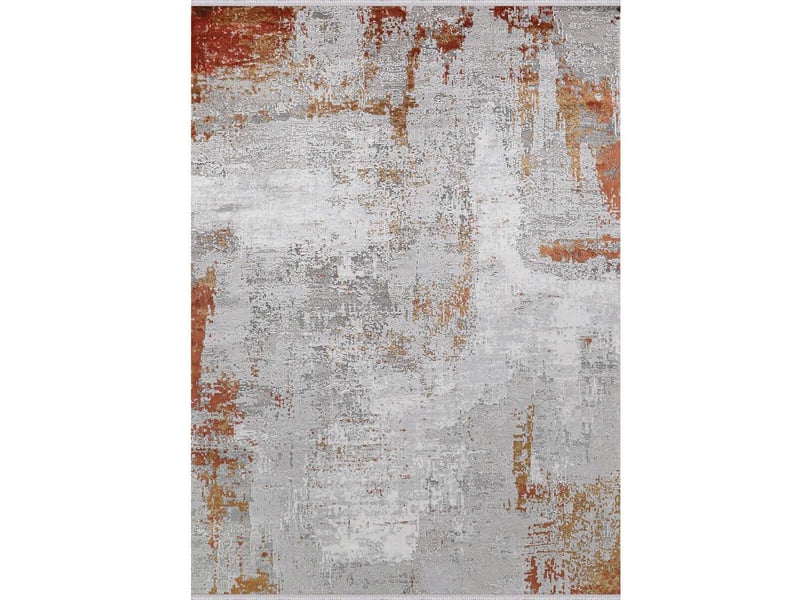  Tapis doux moderne en viscose gris terra 120x180  - Conforama B