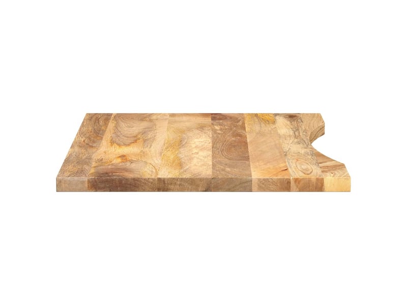 Dessus de bureau - dessus de table - plateau de table avec courbe 90x60x2,5 cm manguier massif brut - Conforama D