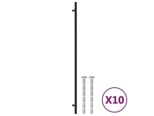 Tirateurs d'armoire, 10 unités, noirs, en acier inoxydable cfe8542397
