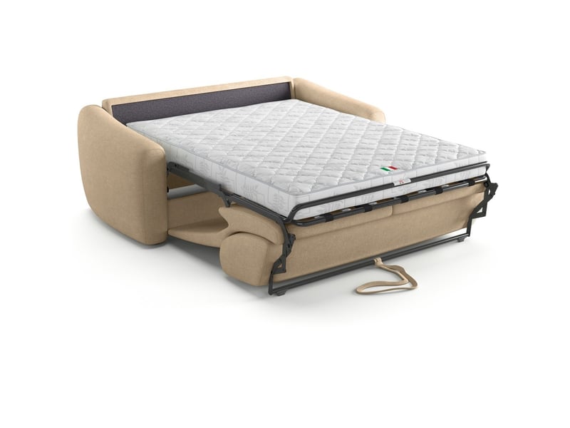  Canapé droit convertible 3 places en tissu chenille taupe - ouverture express - suzie Suzie - Conforama E
