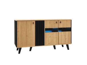 Buffet 3 porte(s) 0 tiroir(s) UVRION - 140 cm coloris noir