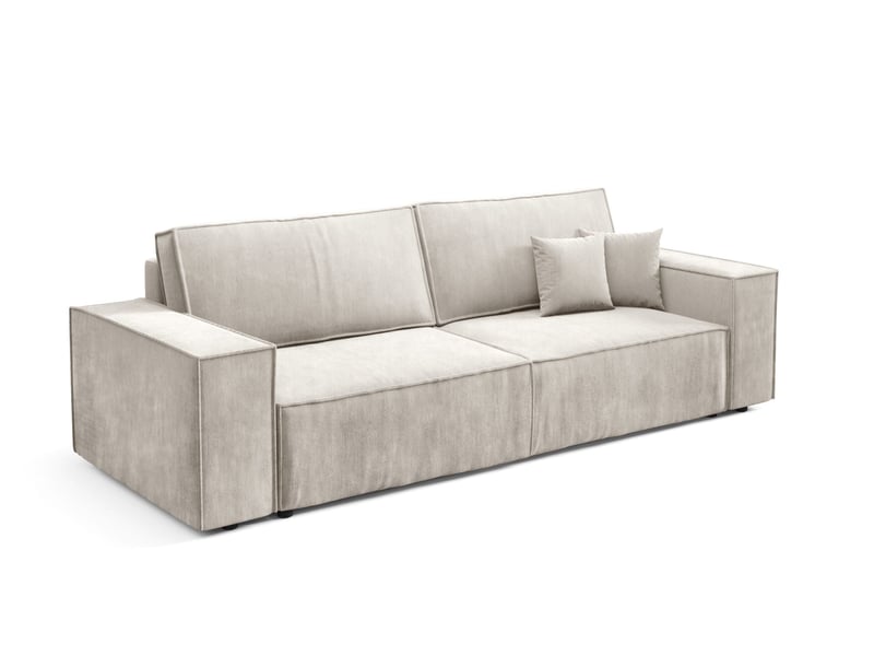  Canapé convertible mille mini creme  - Conforama D