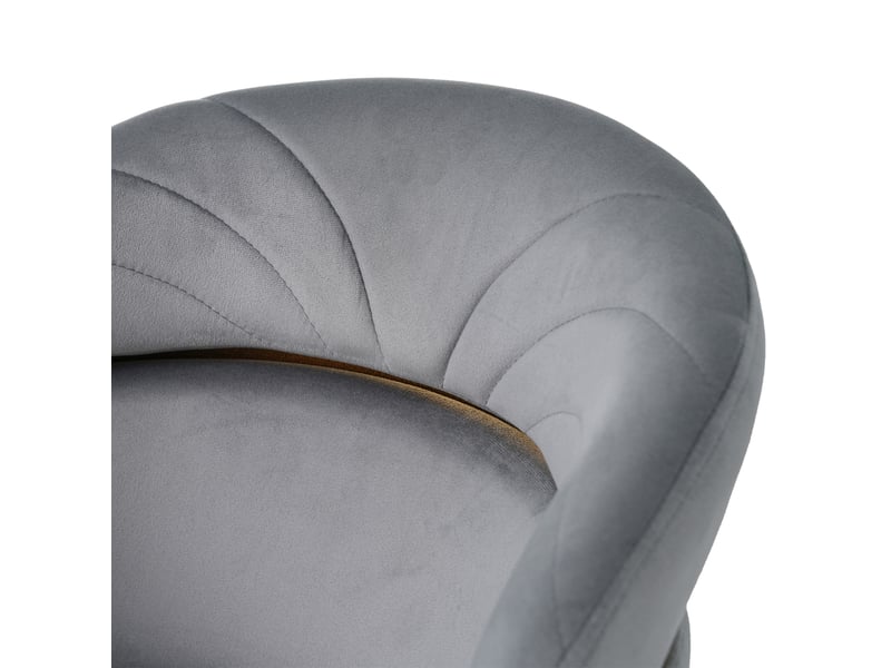 Lot de 4 chaises de salle à manger 54 x 57 cm – gris – velours, accoudoirs et pieds métalliques stables - Conforama D