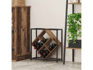 Étagère à vin, casier à bouteilles 16 bouteilles bois d'ingénierie bois ancien cf41293