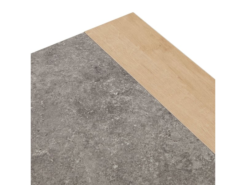  Table basse 2 plateaux finition granit gris pieds aspect chêne clair - azya AZYA - Conforama D