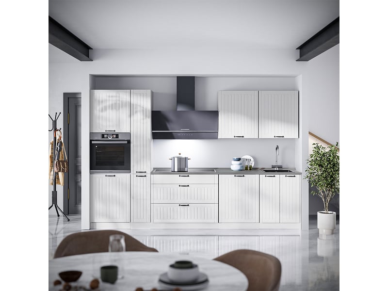 Vicco elément haut de cuisine, blanc campagne, 60cm - Conforama E