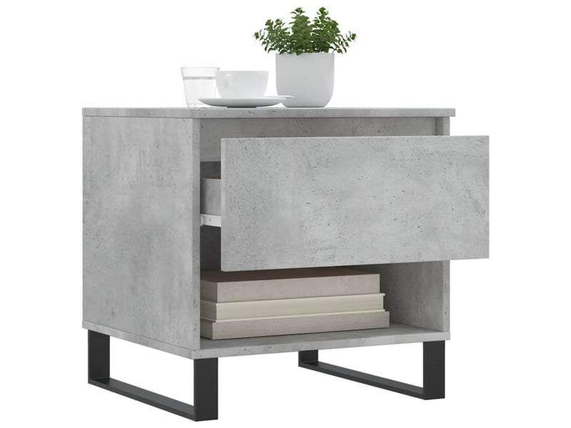  Tables basses 2 pcs - table de salon - table à thé gris béton 50x46x50 cm bois d'ingénierie  - Conforama D