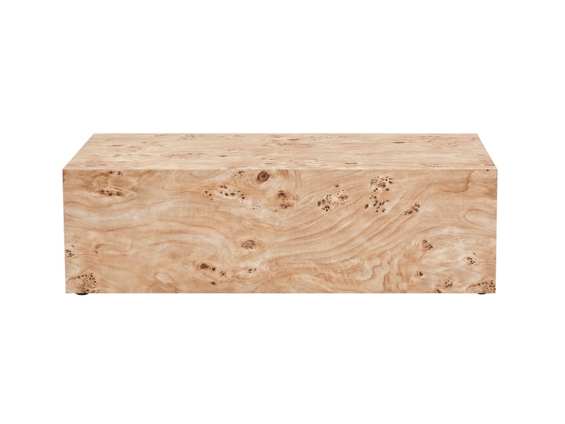  Table basse avec plateau spacieux, design minimaliste, en mdf, décor bois naturel, usage polyvalent au salon  - Conforama A
