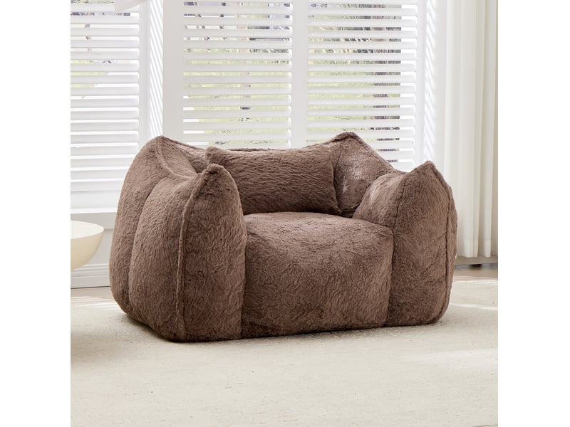  Fauteuil poire géant 123x97x73 cm avec coussin kaki  - Conforama B