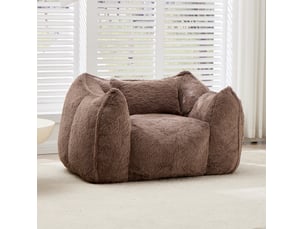 Fauteuil poire géant 123x97x73 cm avec coussin kaki