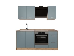 Vicco cuisine, bleu-grischêne doré, 180cm sans pt
