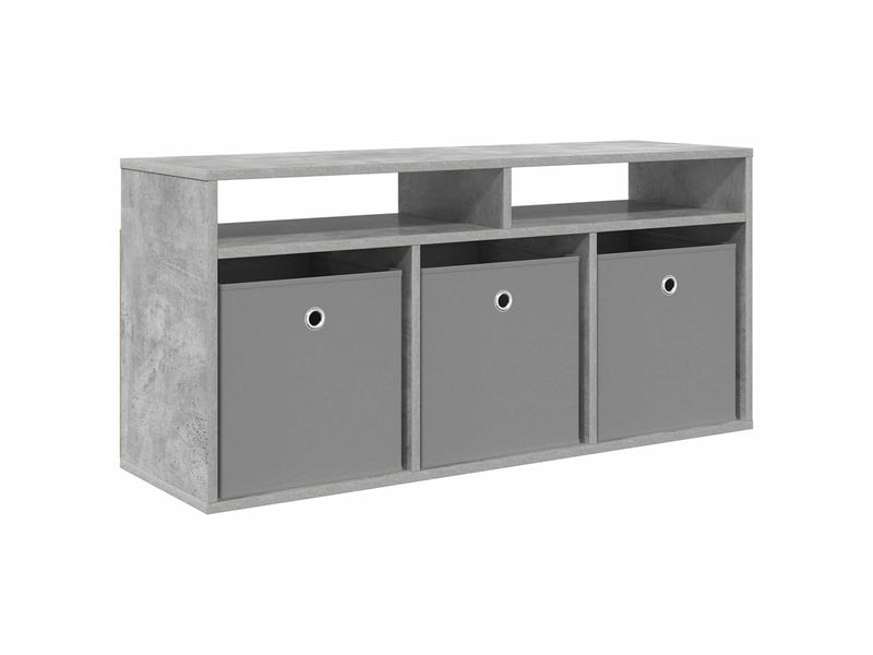  Meuble tv - basboard avec tiroir gris béton 102 x 32 x 48,5 cm  - Conforama A
