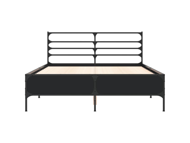 Lit double- lit adulte -  cadre de lit sans matelas noir 135x190 cm  - Conforama C