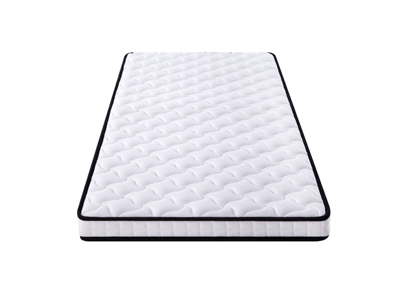  Matelas à ressorts ergonomique h3 avec soutien lombaire pour lit et canapé-lit en tissu et métal blanc 90 × 200 cm  - Conforama E
