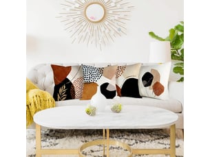Lot de 4 housse de coussin - lot de 4 40 x 40 cm housse de coussin, housse coussin en lin coussin de canapé moderne boho motif abstrait pour chambre extérieur housse oreiller, blanc