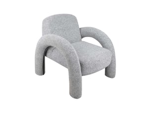 Fauteuil fixe <strong>LEITMOTIV</strong> <strong></strong> Coton / Polyester gris