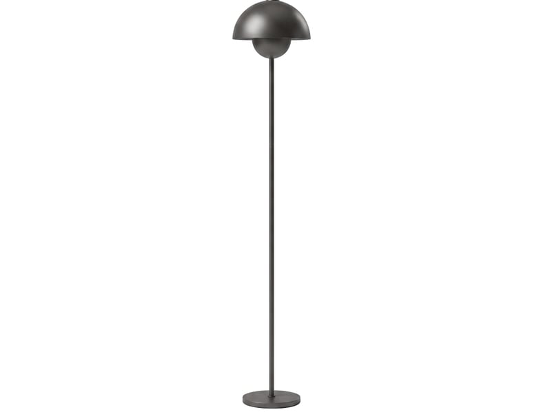  Lampadaire 30x155 cm interrupteur au pied métal gris  - Conforama A