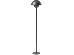 Lampadaire 30x155 cm interrupteur au pied métal gris