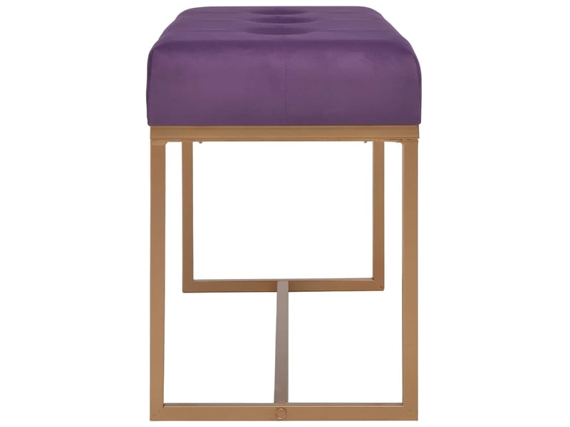  Banc d'entrée, banc d'intérieur 80 cm violet velours  - Conforama C