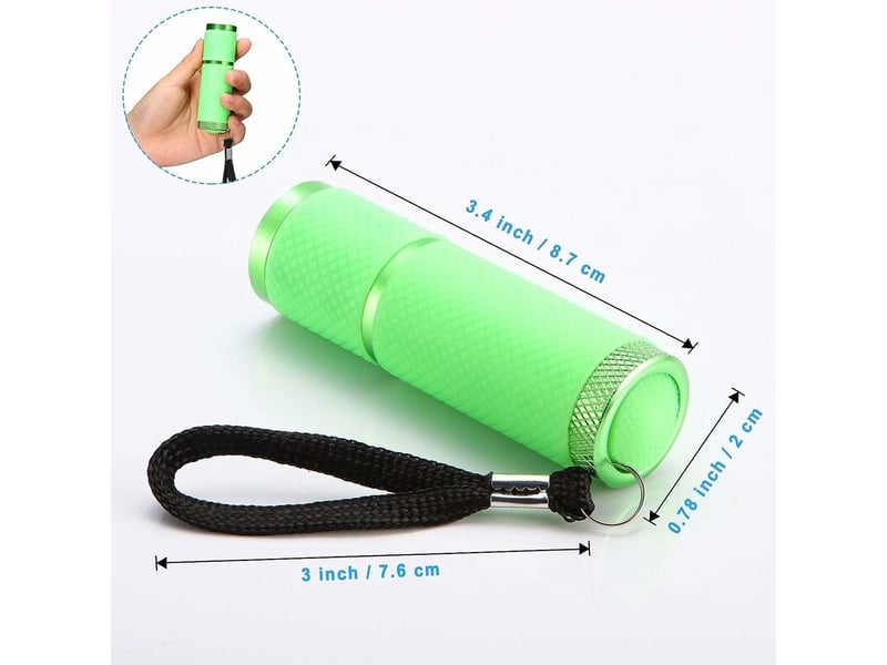 9 lampes de poche à led lampes de poche à poignée recouverte de caoutchouc mini lampe de poche à led torche fluorescente lampe de poche en - Conforama B