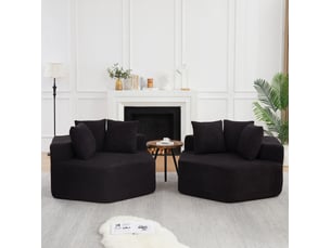 Fauteuil fixe <strong>MIVRAY </strong> Tissu noir