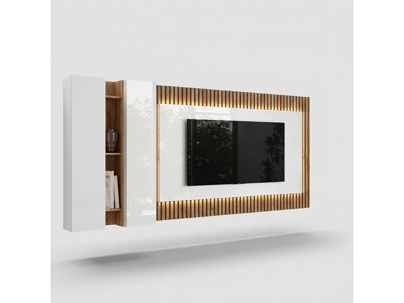  Meuble tv mural moderne de salon composition 230  - Conforama A