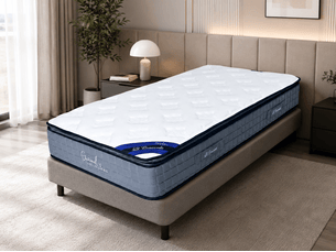 Matelas 90x190 cm <strong>HOMYFRANCE</strong>  <strong></strong> Ressorts ensachés soutien Ferme épaisseur 25 cm