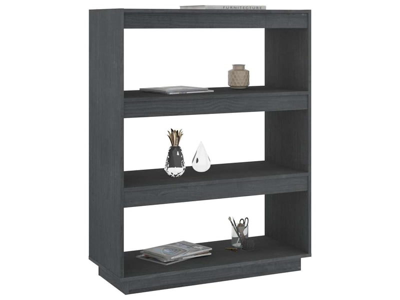  Bibliothèque, séparateur de pièce gris 80x35x103 cm pin massif  - Conforama D