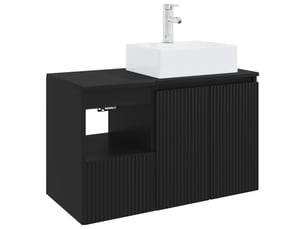 Ensemble de mobilier de salle de bain 2 pc noir cf64175