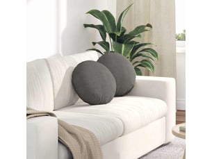 Lot de 2 coussins de siège, coussins décoratifs tissu en velours côtelé gris clair cf59796