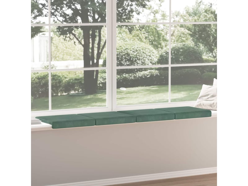  Lot de 4 coussins de banc, coussins d'assise, coussins pour chaisecanapé velours vert mer profondeur 35 cm cf52630  - Conforama D