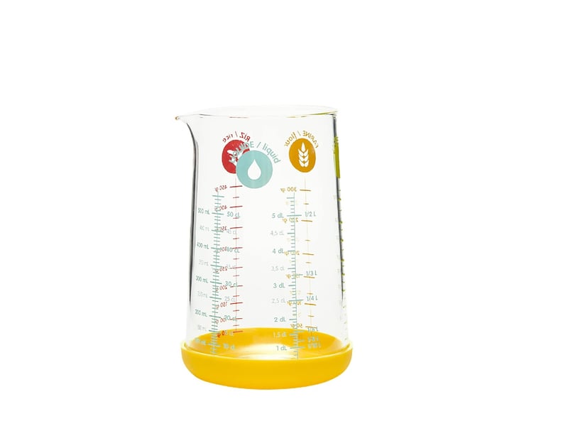 Pichet doseur 0.5 l en verre et silicone jaune PKM-0500J - Conforama A