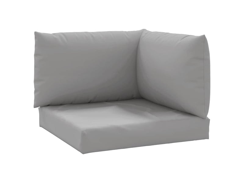  Lot de 3 coussins de palette, coussins de canapé gris tissu oxford cf59678  - Conforama A
