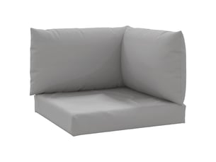 Lot de 3 coussins de palette, coussins de canapé gris tissu oxford cf59678