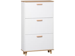 Meuble à chaussures style scandinave 3 abattants 70 x 23,5 x 122 cm blanc