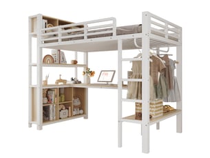 Lit mezzanine 90x200 cm <strong></strong> <strong>Radiant Stride</strong> coloris blanc
