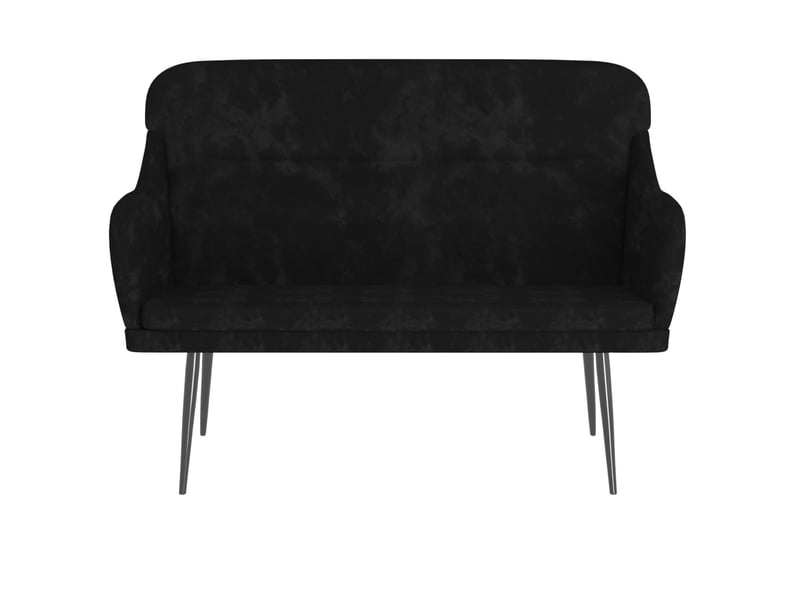  Banc chambre, banc de lit noir 110x76x80 cm velours  - Conforama C