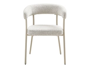 Lot de 2 chaises de salle à manger trivio en tissu sable avec pieds gris